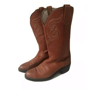 Vintage DINGO Cowboy Western Boots Brown Leather